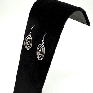 Boma Sterling Silver Oval Spiral Drop Earrings